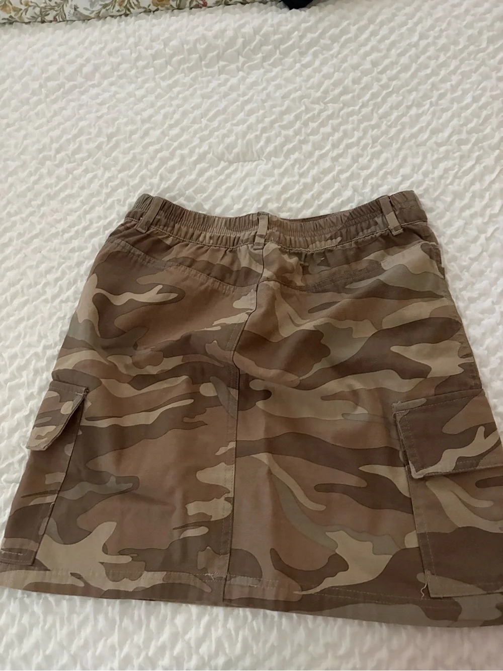 Blue Rain Camouflage Cargo Mini Skirt - Brown/Olive